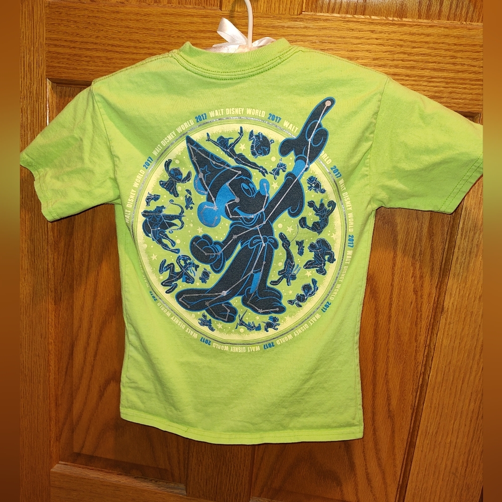 Disney Kids S (5-6) Green Mickey/Friends T-Shirt
